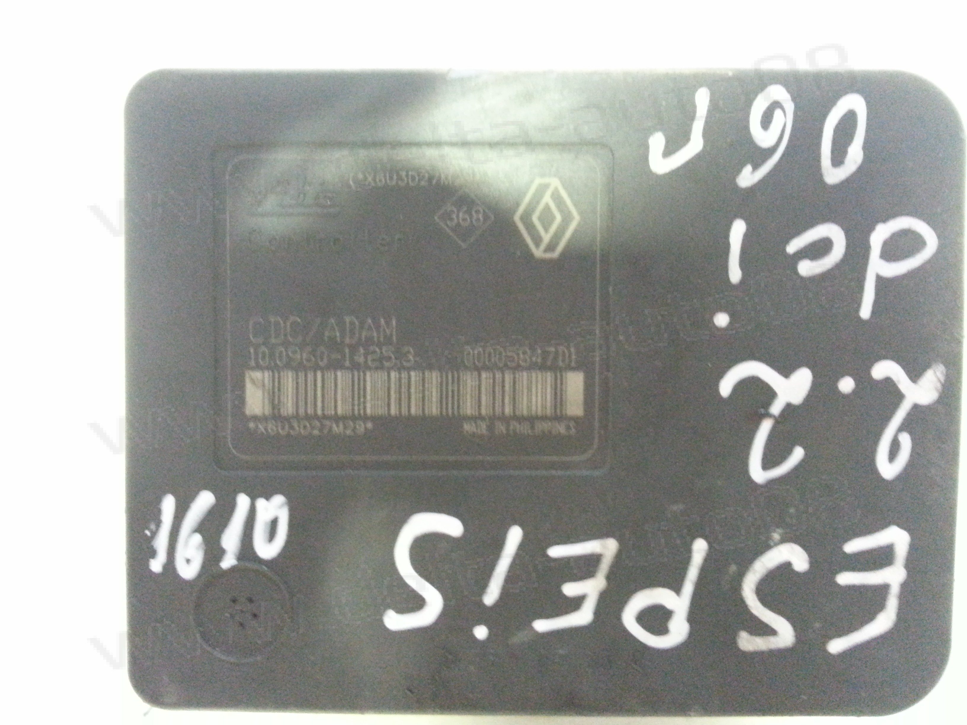 Компютър ABS за Renault Laguna, Espace IV, 10.0960-1425.3, 8200159837, 100960-14253, 10096014253, 00005847D1, 10.0206-0092.4, 100206-00924, 10020600924, 8200 159 837 C, 8200159837C