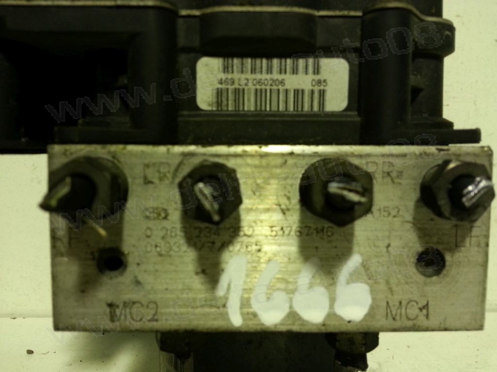 Компютър ABS за Fiat Stilo, 0265234352, 0 265 234 352, 51767116, 0 265 950 483, 0265950483