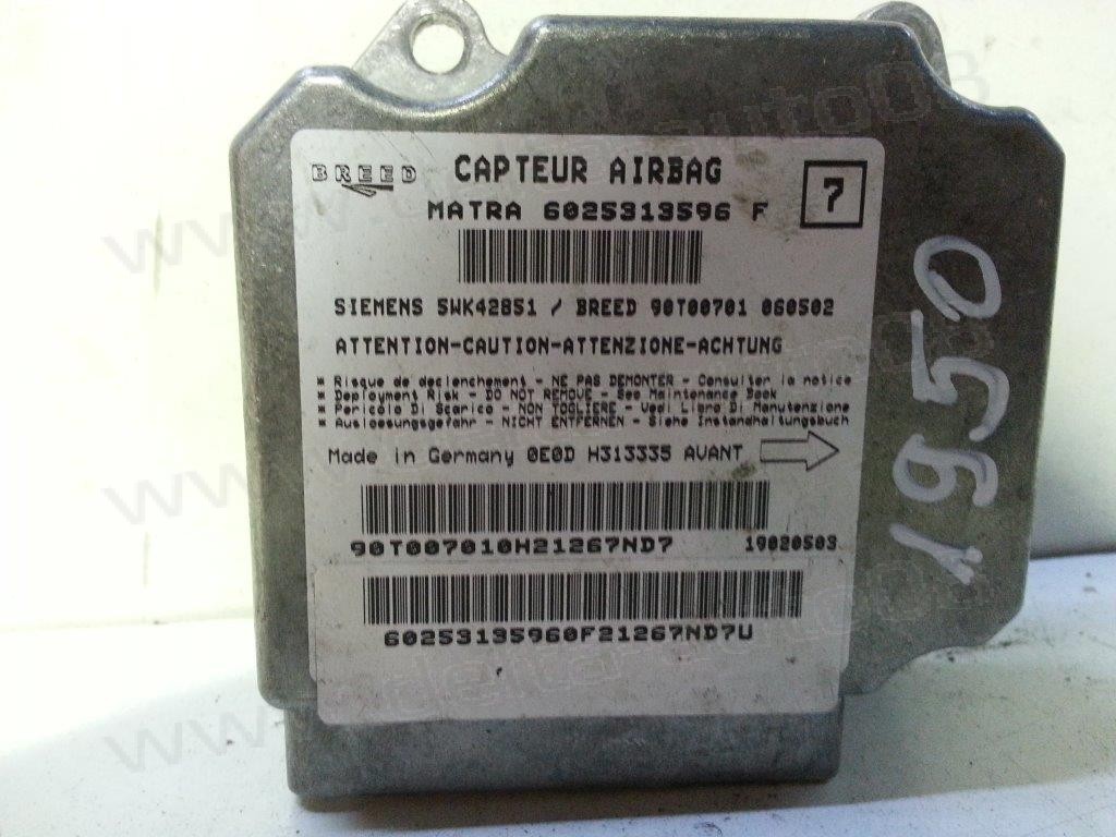Сензор Airbag за Renault Espace MK3 ECU   6025313596F