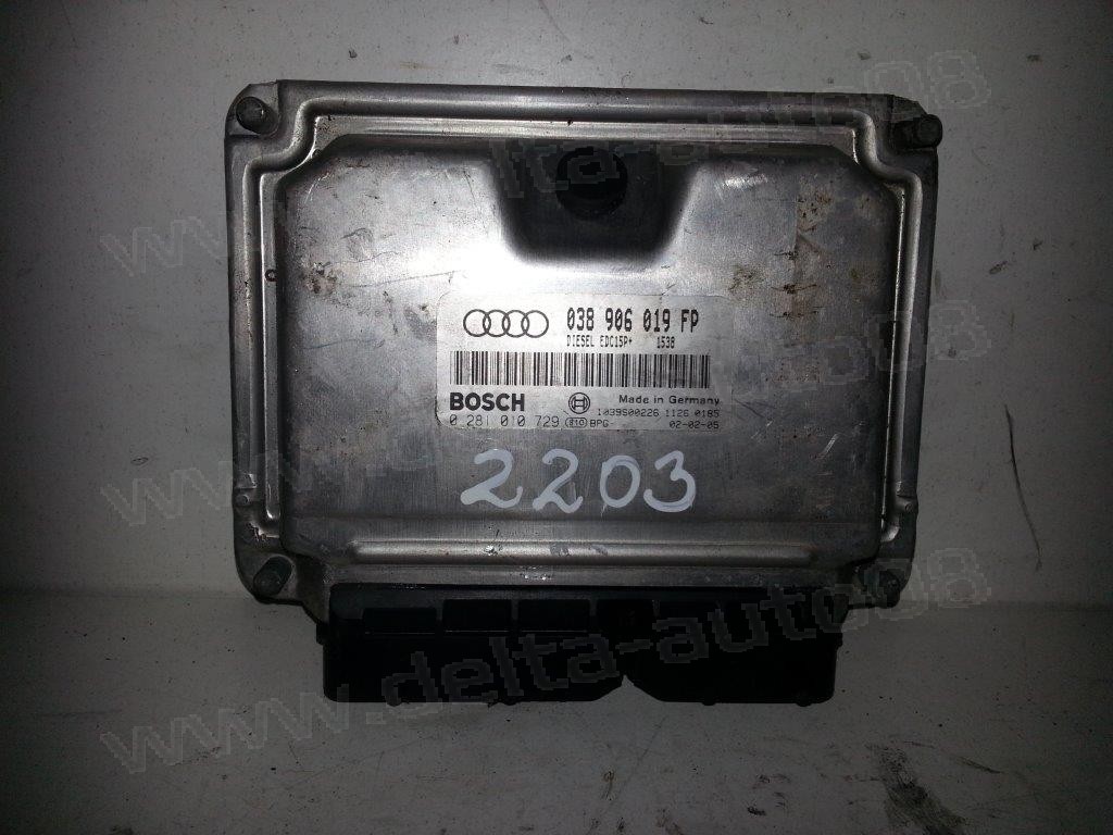 Компютър двигател за Audi A4 1.9 TDI  130HP  038906019FP   0281010729