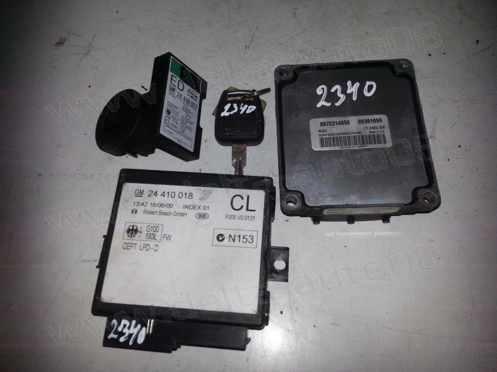 Компютър комплект с ключ за Opel Cambo, Astra, Corsa 1.7 Diesel ECU  8972314050   09391899