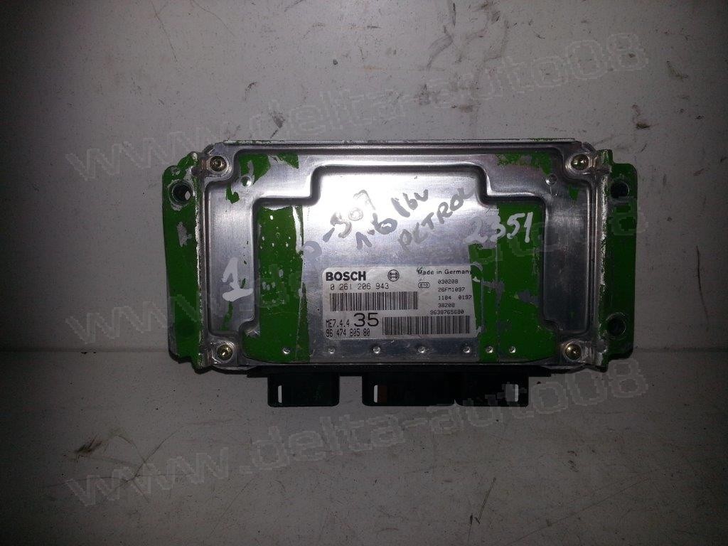 Компютър двигател за Peugeot 307,  1.6, 16V,   0261206943, 0 261 206 943, 96 474 805 80, 9647480580, 9638765680