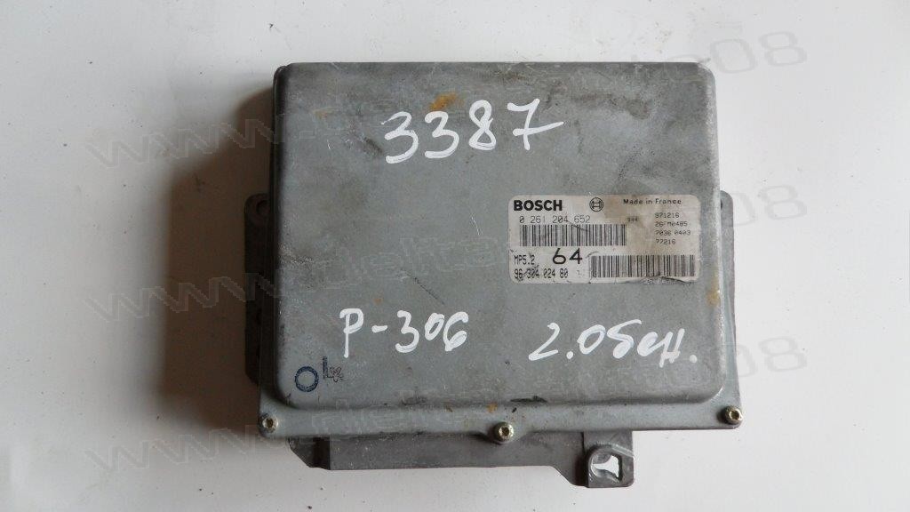 Компютър двигател за Peugeot 306, 2.0, 1995-2002г., 0261204652, 0 261 204 652, 96 304 024 80, 9630402480