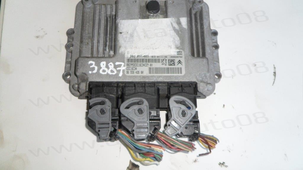 Компютър двигател за Peugeot 307  1.6 HDi   0281011863   9655943580