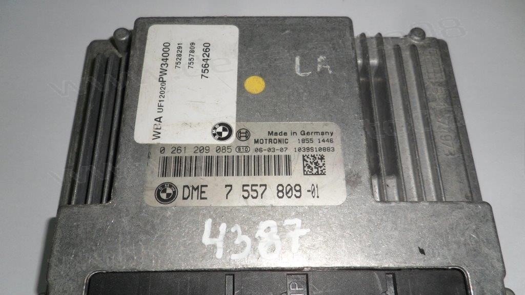 Компютър двигател за BMW 1 Series E81, E82  1.6 - 2004-2011г.    0 261 209 085, 0261209085, 7 557 809-01, 7557809-01, 75578091