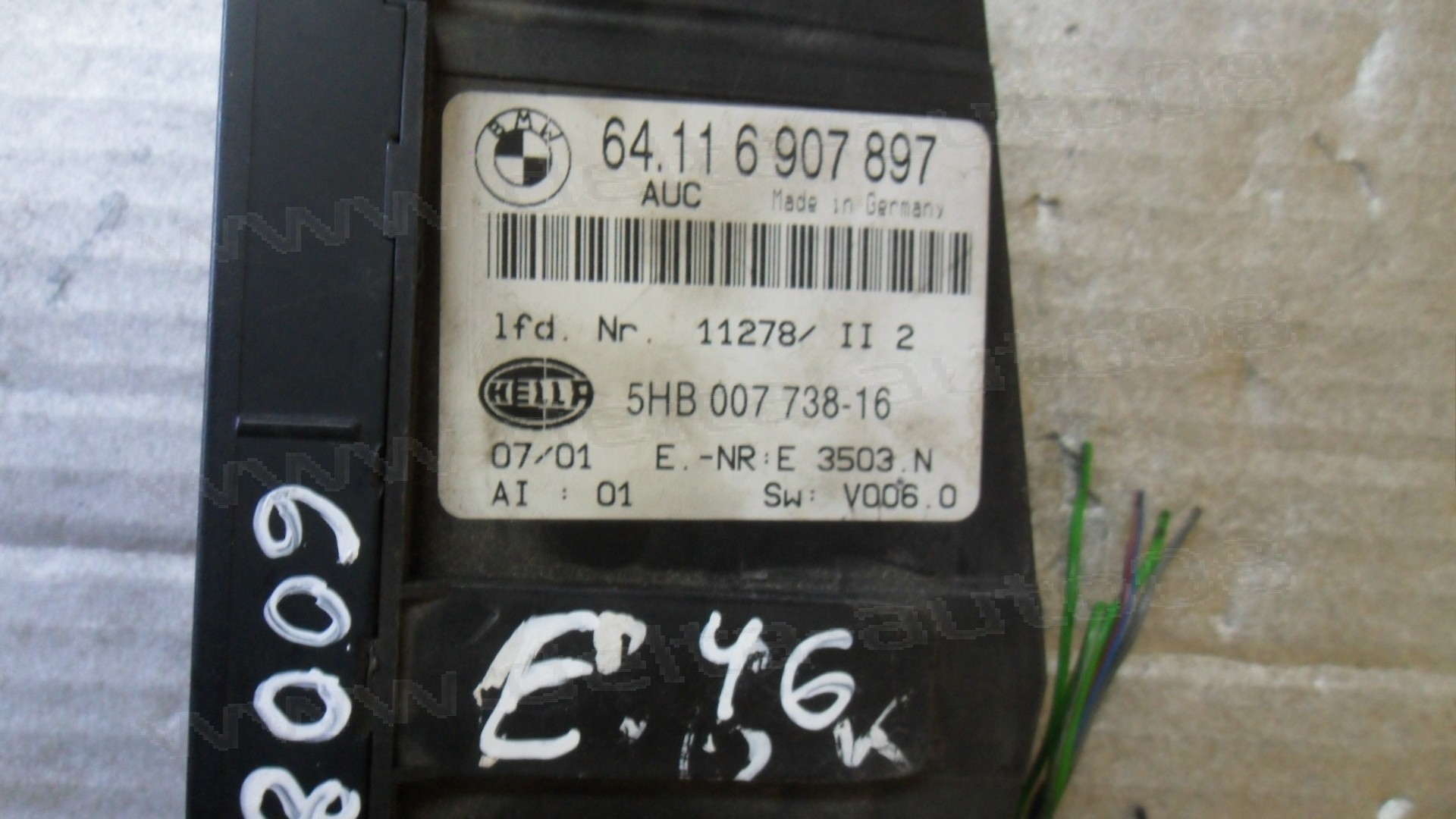 Панел контрол климатик за BMW 3, E46, 1998-2006г.,64.11-6 907 897, 64.116907897, 64.11 6 907 897, 64116907897, 5HB 007 738-16, 5HB007738-16, 5HB00773816 