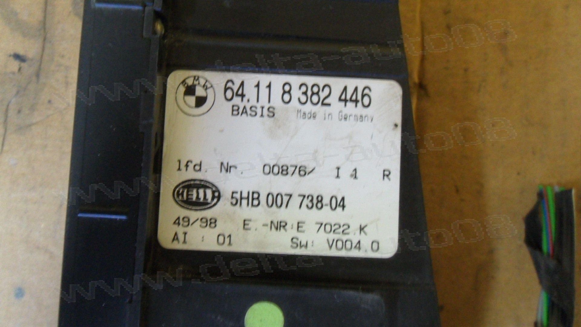 Панел контрол климатик за BMW 3, E46, 1998-2001г., 64.11 8 382 446, 64118382446, 64.118382446, 5HB 007 738-04, 5HB00773804