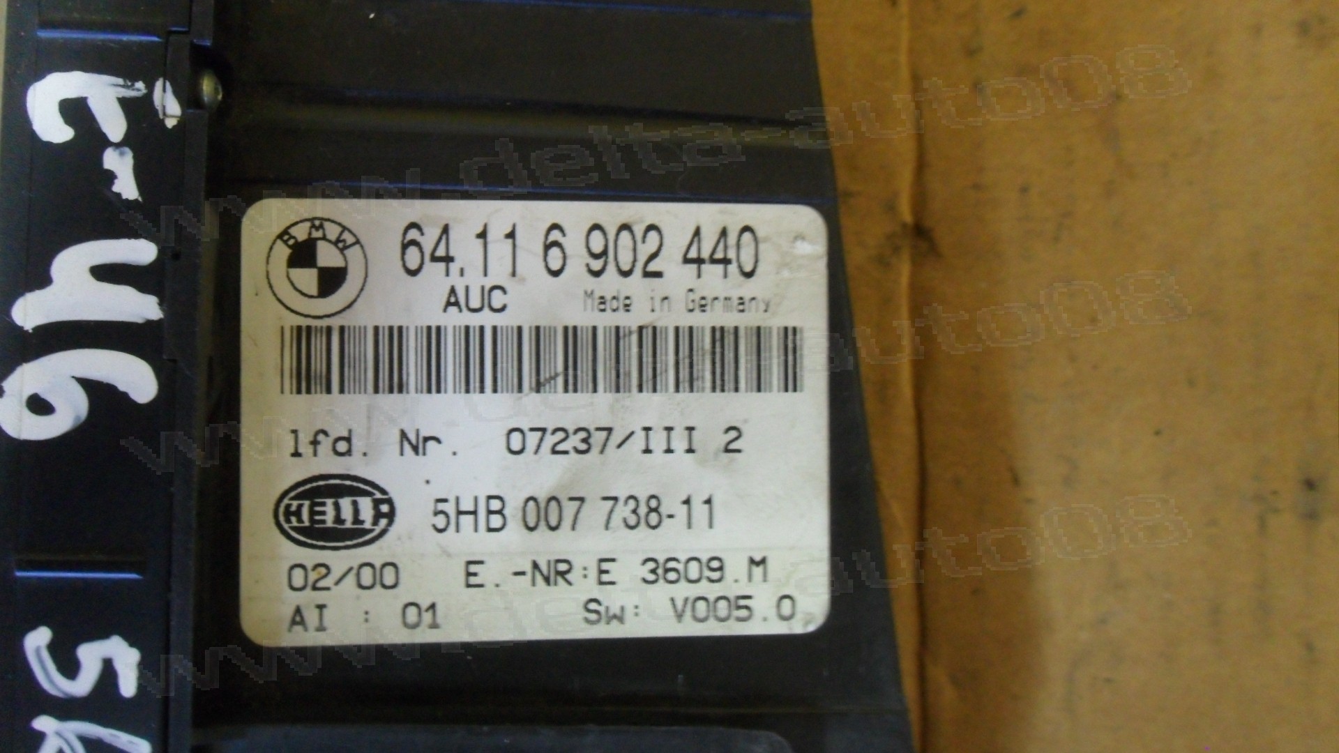 Панел контрол климатик за BMW 3, E46, 1999-2003г., 64.11 6 902 440, 64.116902440, 64116902440, 5HB 007 738-11, 5HB007738-11, 5HB00773811