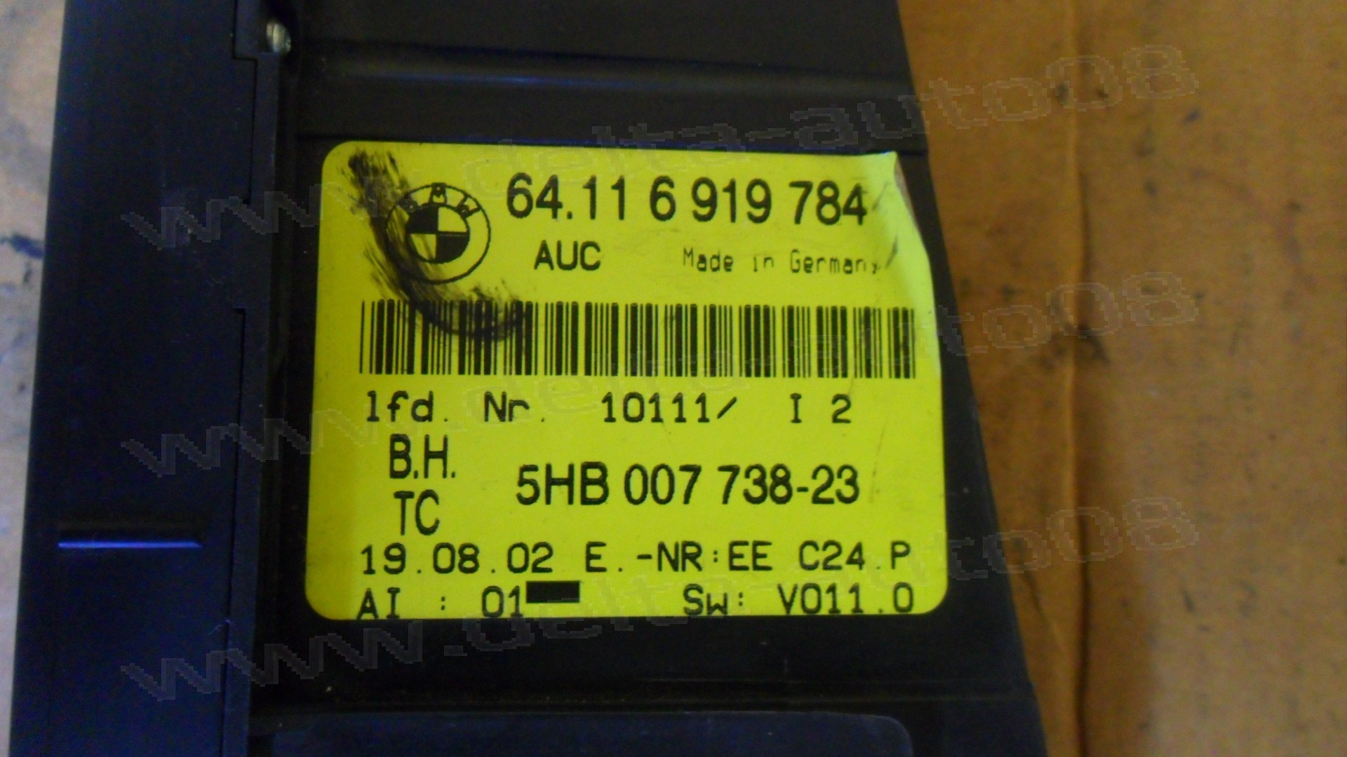 Панел контрол климатик за BMW E46, 2001-2006г., 64.11 6 919 784, 64116919784, 64.116919784, 5HB 007 738-23, 5HB00773823