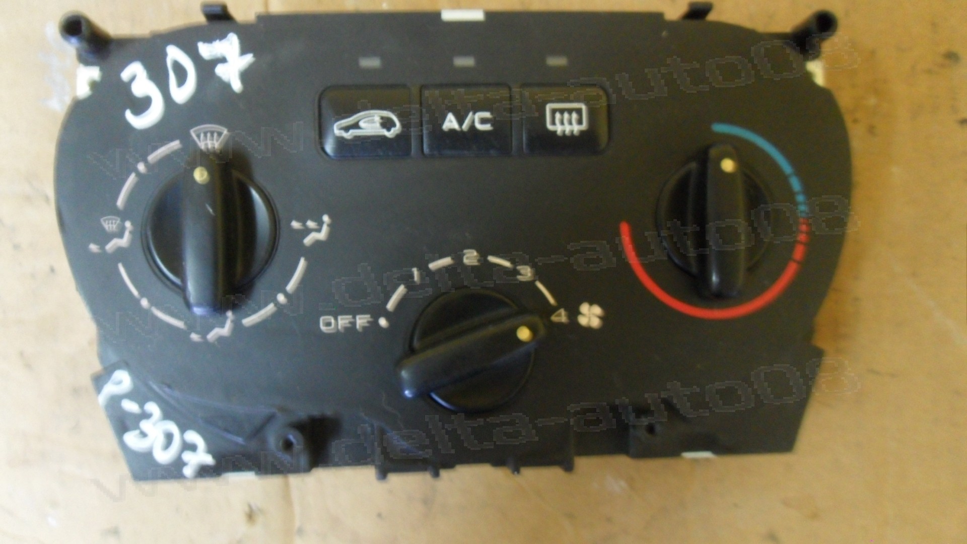 Панел контрол климатик за Peugeot 307, 2000-2008г., 5 932 400 00, 593240000, 1848819141