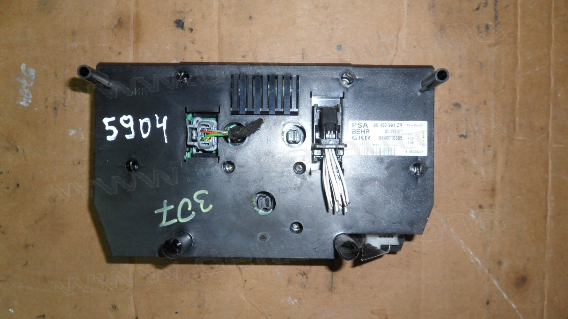 Панел контрол климатик за Peugeot 307, 2000-2008г., 96 430 991 ZR, 96430991ZR, 85417 01, 8541701, 9140010385 