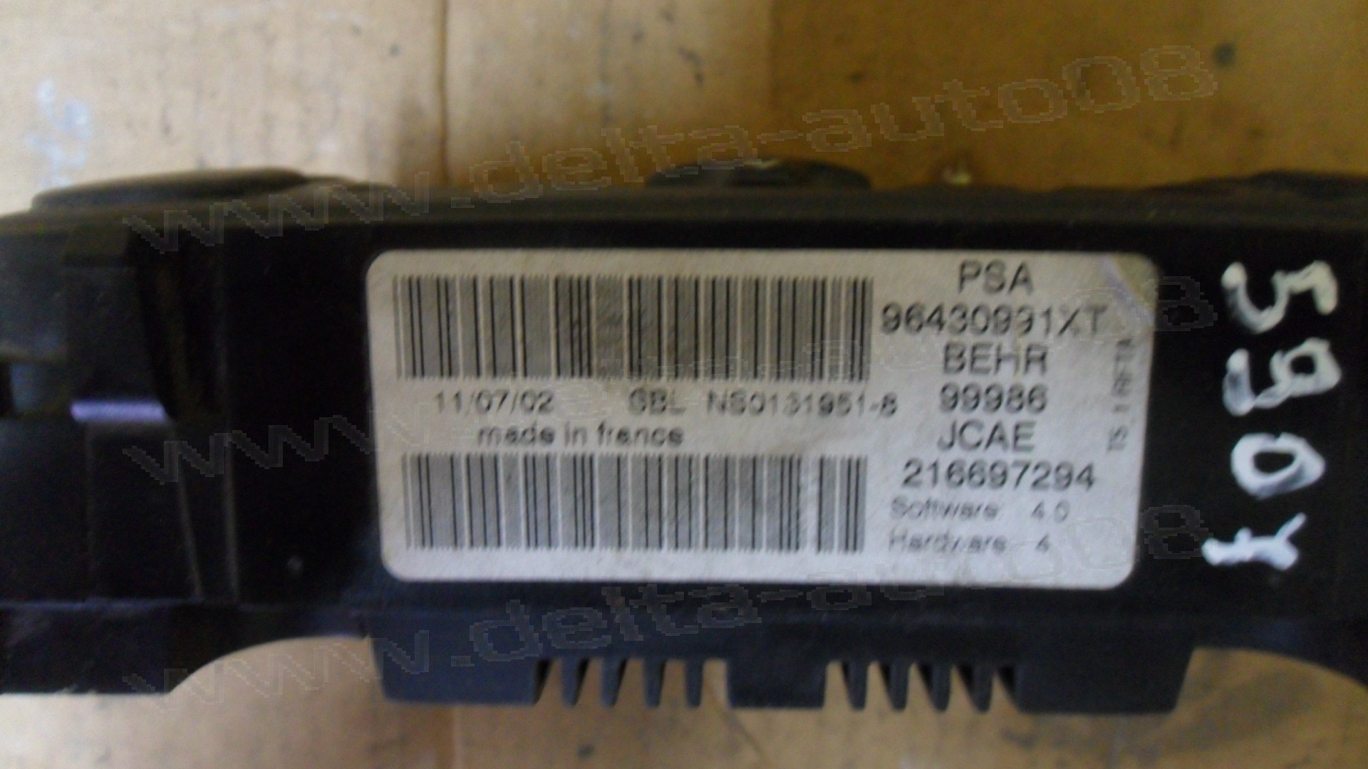Панел контрол климатик за Peugeot 307, 2000-2008г., 96430991XT, 216697294