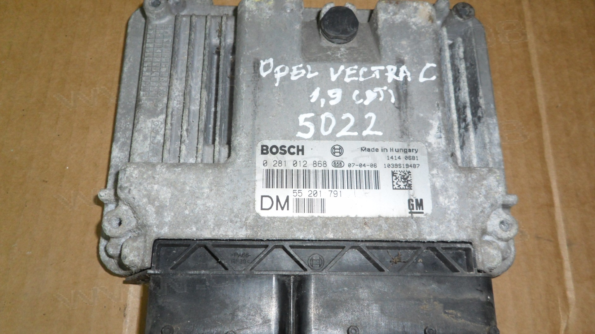 Компютър двигател за Opel Vectra C 1.9 CDTi  0 281 012 868, 0281012868, 55 201 791, 55201791, 1039S19487