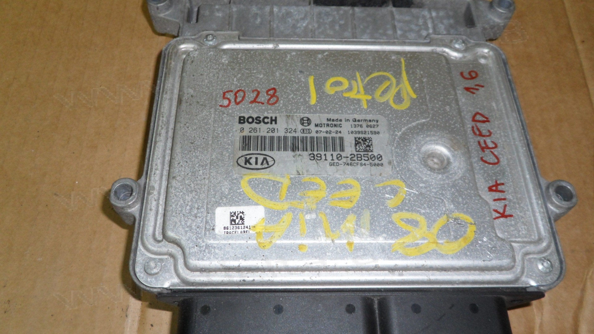 Компютър двигател за Kia Ceed 1.6 - 2007-2009г., 0 261 201 324, 0261201324, 39110-2B500, 391102B500, 1039S21590