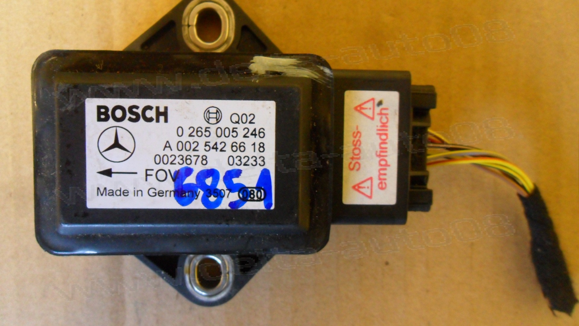 Сензор ESP, Mercedes S-Class, W220, 1998-2005г., E-Class, W211, 2002-2009г.,  0 265 005 246, 0265005246, A 002 542 66 18, A0025426618, 1 275 100 392, 1275100392