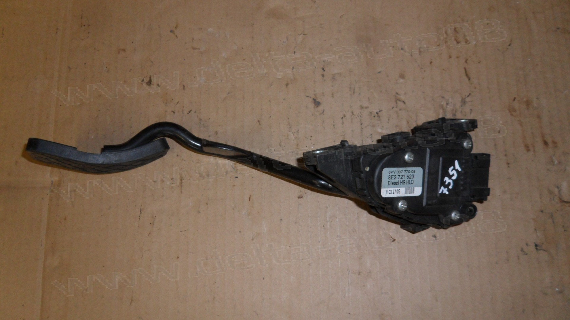 Педал газ за Audi A4, A6, VW, Skoda, 2000-2005г., 6PV 007 770-08, 6PV007770-08, 6PV00777008, 8E2 721 523, 8E2721523