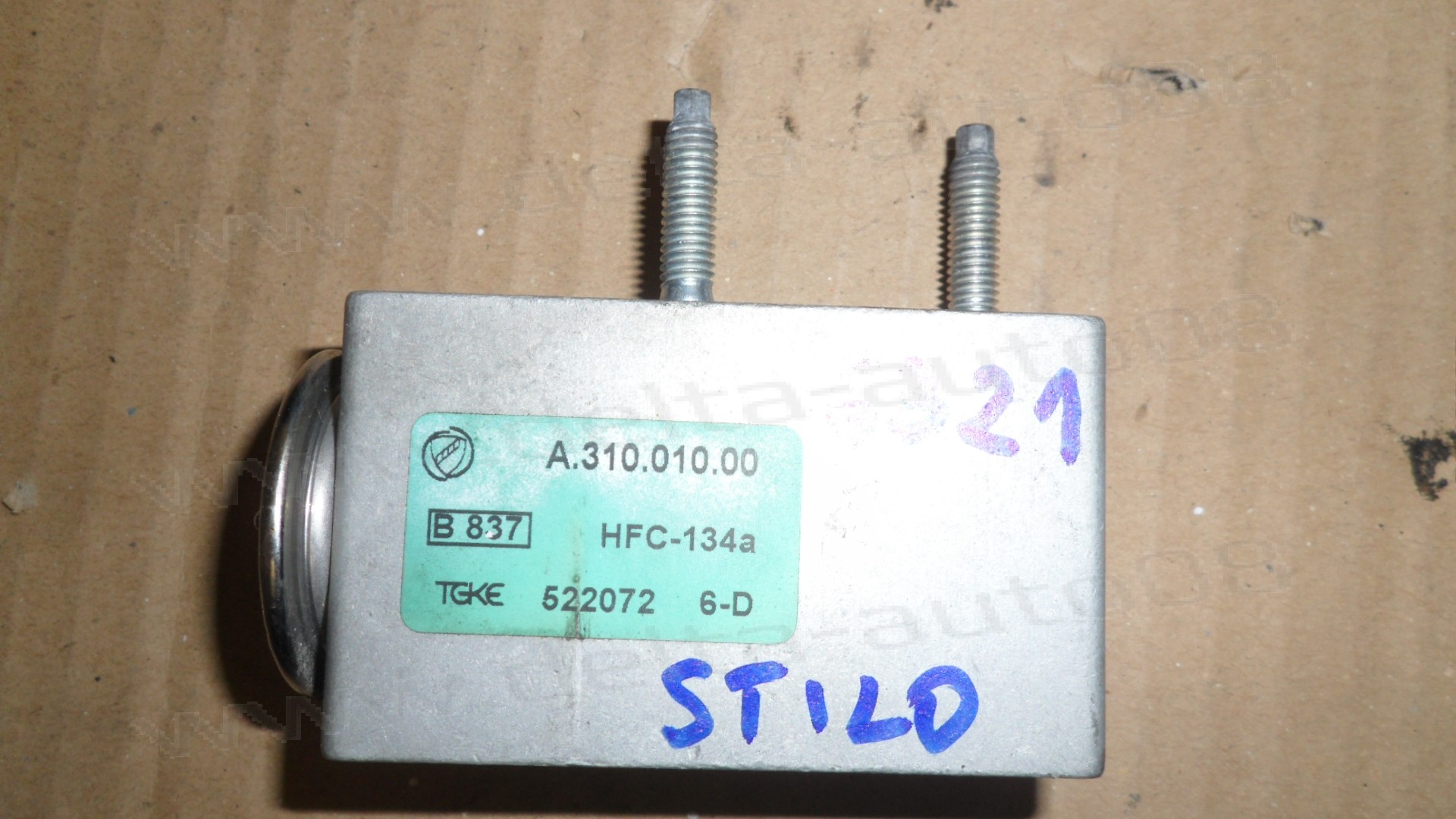 Разширителен клапан климатичен контрол за Fiat Stilo, 2001-2010г.,A.310.010.00, A31001000, 522072