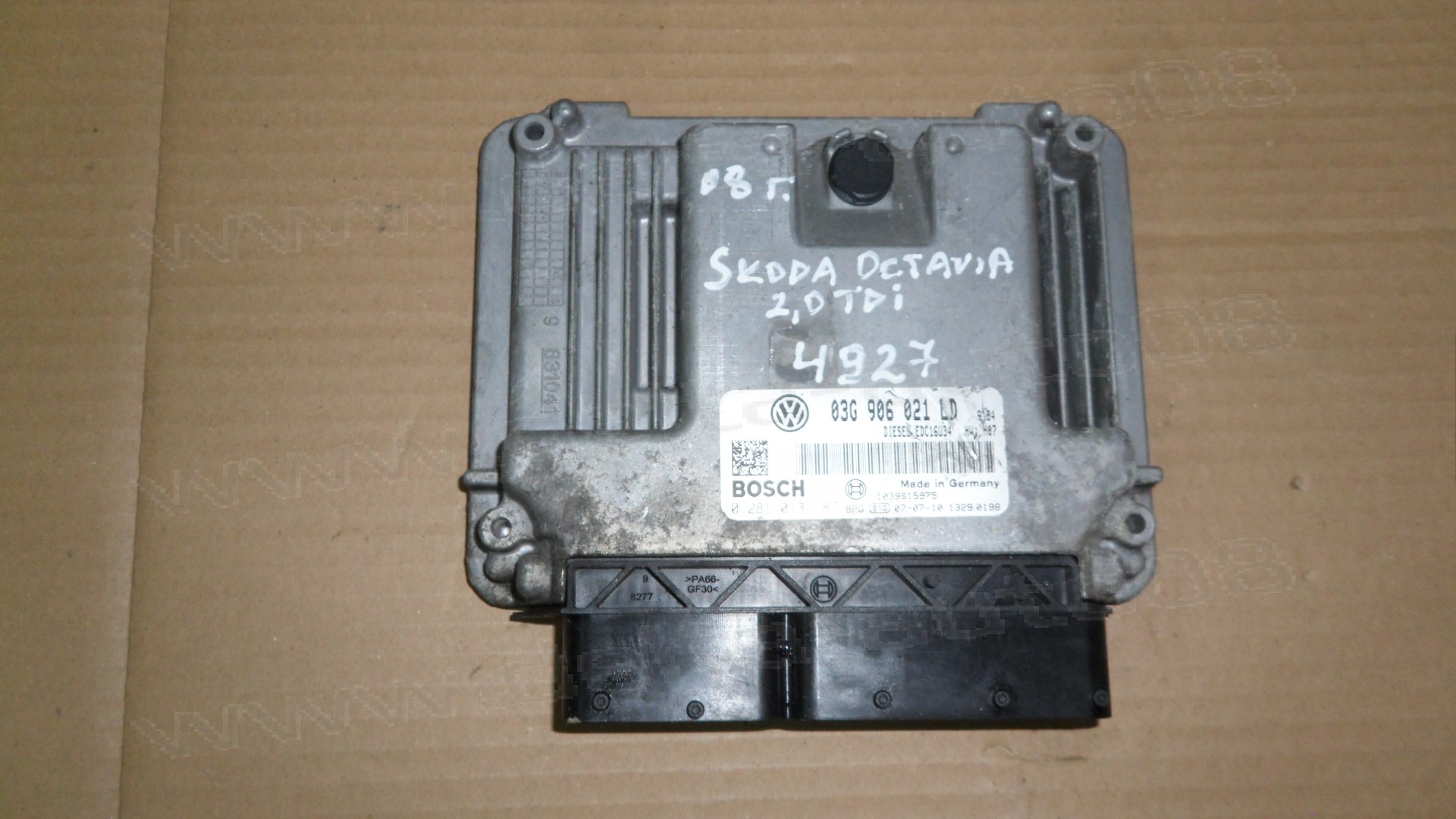 Компютър двигател за Skoda Octavia 2.0 TDi 2008г., 03G 906 021 LD, 03G906021LD, 0 281 013 187, 0281013187