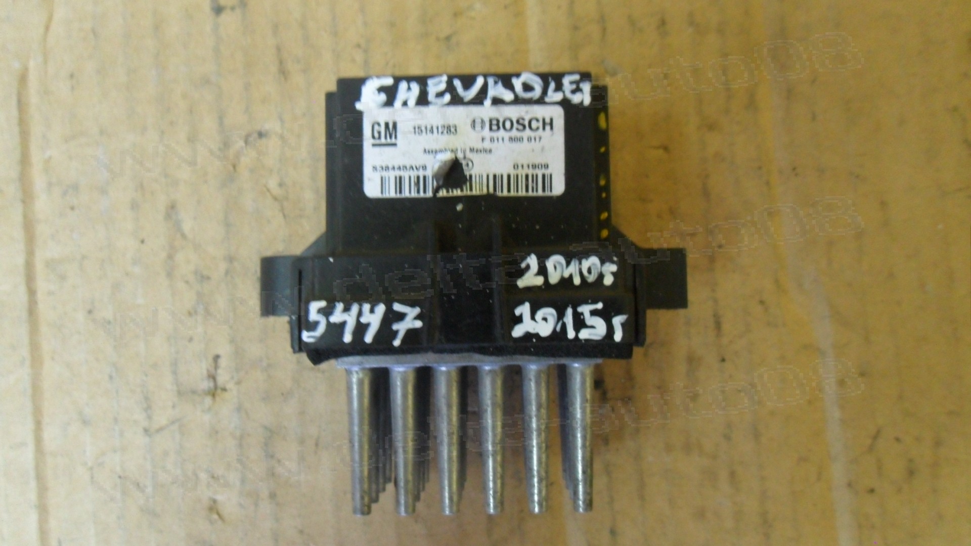 Реостат за Chevrolet Spark 1.2I, 2010 - 2015г., 15141283, F 011 500 017, F011500017, S38445AV9, F 011 024 280, F011024280