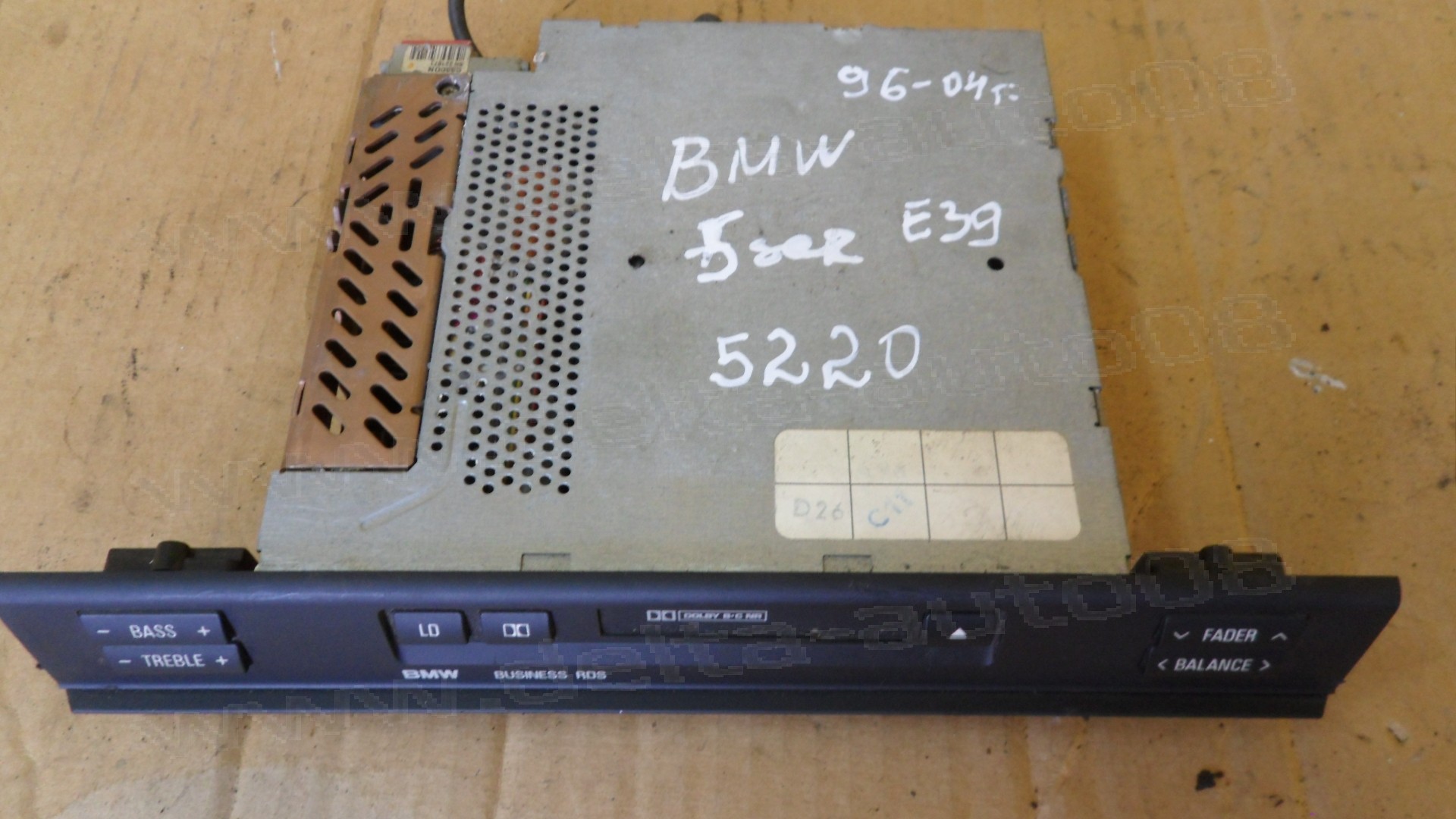 Радио касетофон за BMW 5 E39, 1996-2004г., 9022 217 86231 01, 90222178623101